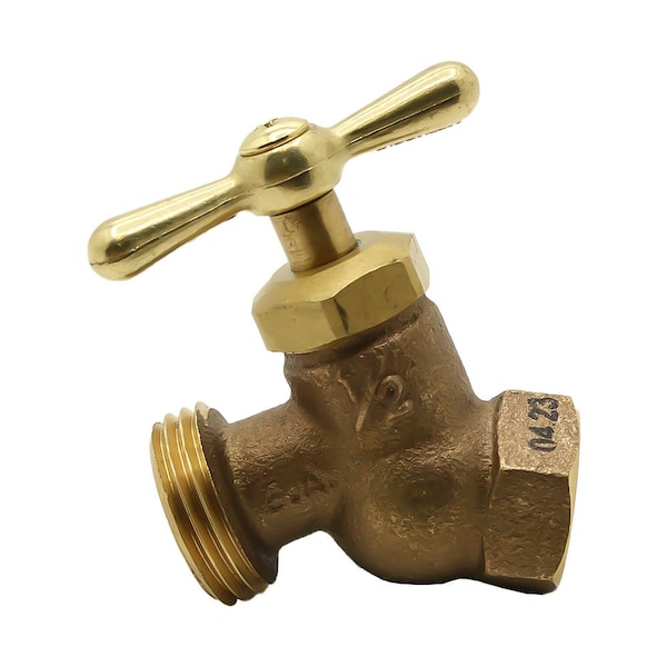 Thrifco Plumbing 3/4 Inch FIP x 3/4 Inch GHT No-Kink Hose Bibb, Economy 6416004 - main